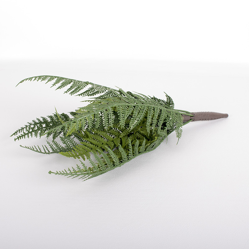 Plantas verdes falsas, decoración de paredes, hojas de plantas de simulación, arreglos florales de pared de fondo, 7 cabezas, lavanda de perilla