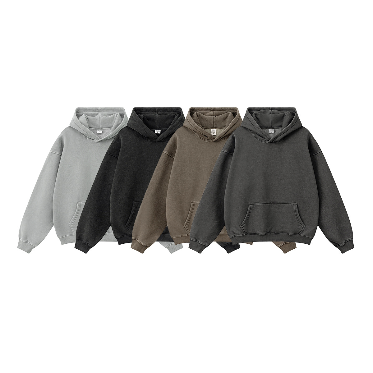 Men's Hoodie Heavy Washed Oversize Sweatshirt For Men_voghion.com