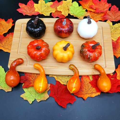 Cross-border simulation pumpkin model Christmas white pumpkin model plastic fake Halloween farmhouse decoration display