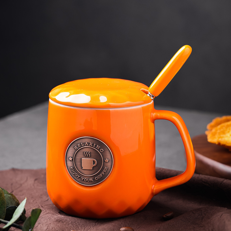 Taza de cerámica Juego de regalo de empresa Cuaderno Firma de libro Taza de bolígrafo Taza de café Regalo de mano con LOGOTIPO