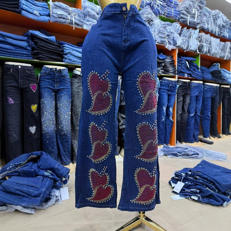 Cargo Jeans Women's Sequined Jeans Wholesale Boyfriend Jeans Available Long Pants for Women Cargo Jeans Women's Sequined Jeans Wholesale Boyfriend Jeans Available Long Pants for Women