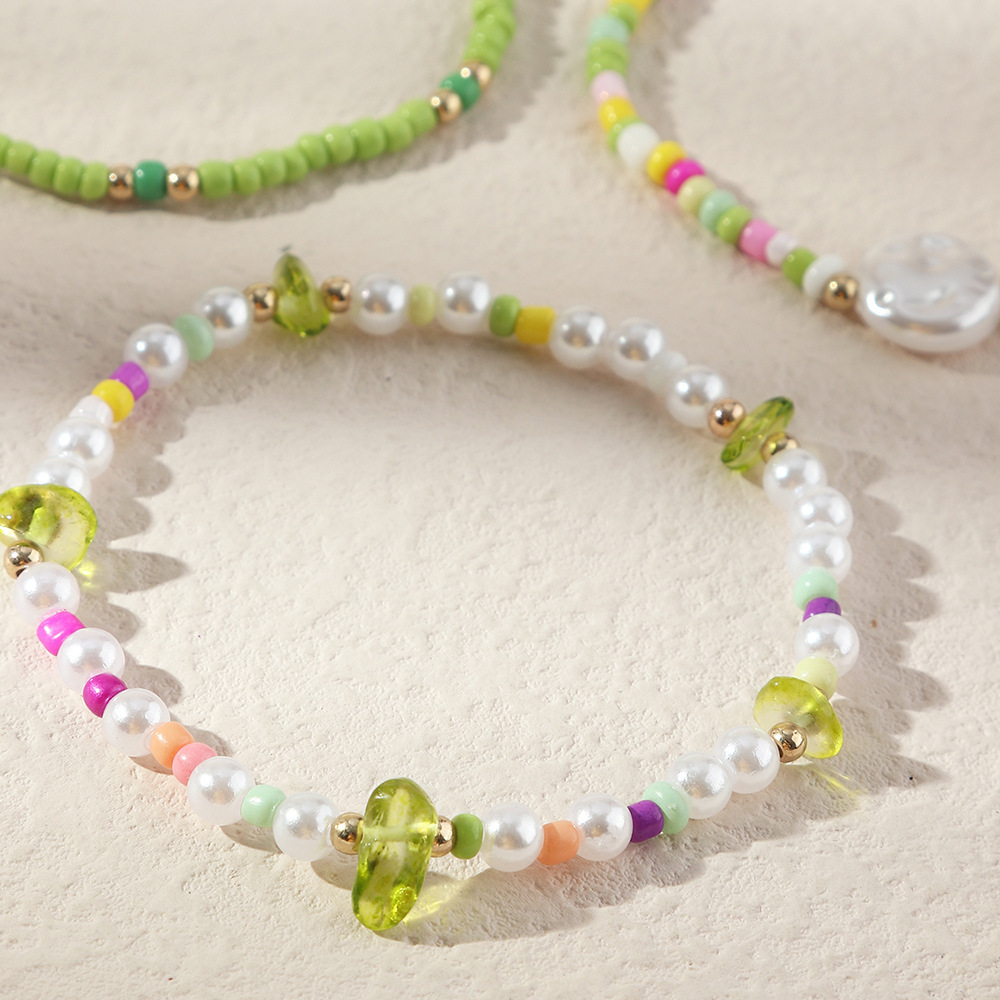 15g Weight Bracelets Classification Beads Chain Material 1 Set Quantity Casual, Daily Occasion Artificial Crystal, Seed Bead Material Geometric Pattern Women's Gender Beaded Design Simple Style Style Simple Style Geometric Artificial Crystal Seed Bead Beaded Women's Bracelets 21