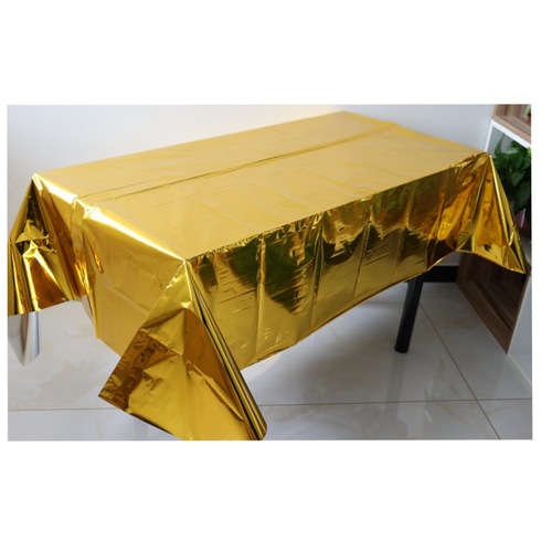 Gold rose gold plain aluminum film tablecloth disposable tablecloth party supplies tablecloth props layout plain tablecloth