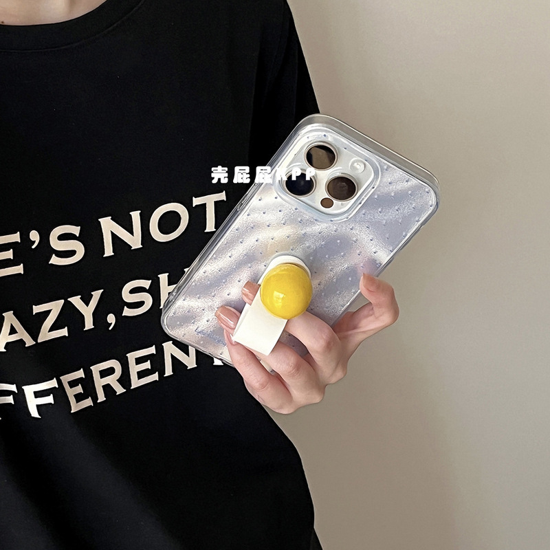 KPP minimalist small round ball ring feather gauze polka dot Korean ins style case suitable for Apple 15ProMax phone case 16 KPP minimalist small round ball ring feather gauze polka dot Korean ins style case suitable for Apple 15ProMax phone case 16