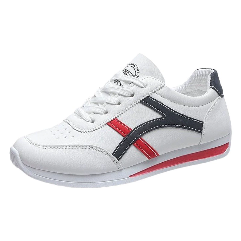 Большие размеры маленькие белые туфли женские 2024 новые весенние дышащие цветовые моды белые студенческие спортивные повседневные плоские туфли