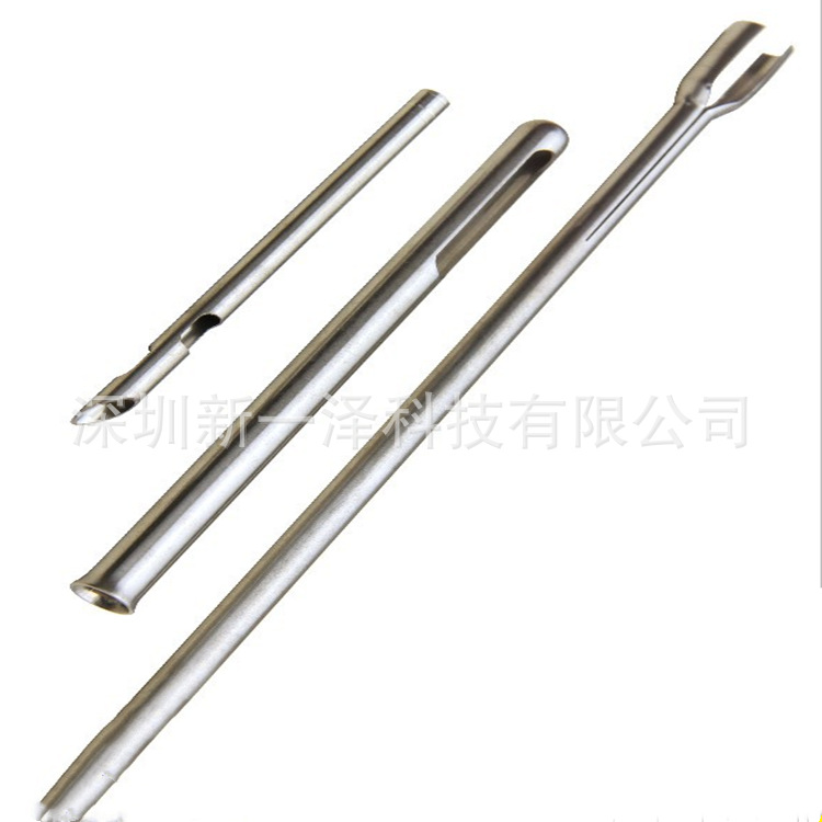 304不锈钢精密管磨尖缩尖扩口加工毛细管封圆头开槽加工生产