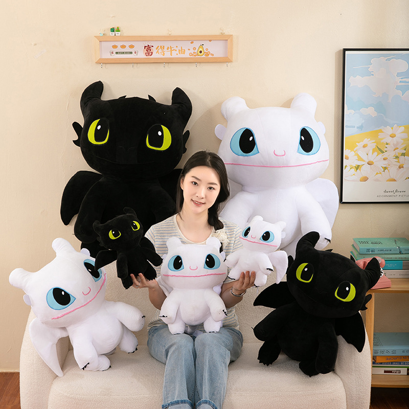Cross-Border New Toothless Doll Anime Plush Toy Cute Toothless Girl Doll Children's Gift Wholesale