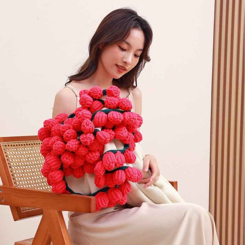 バラの花束ブランケット手織り完成花束毛糸かぎ針編み花ブランケット花かぎ針編み新しいバラ|undefined