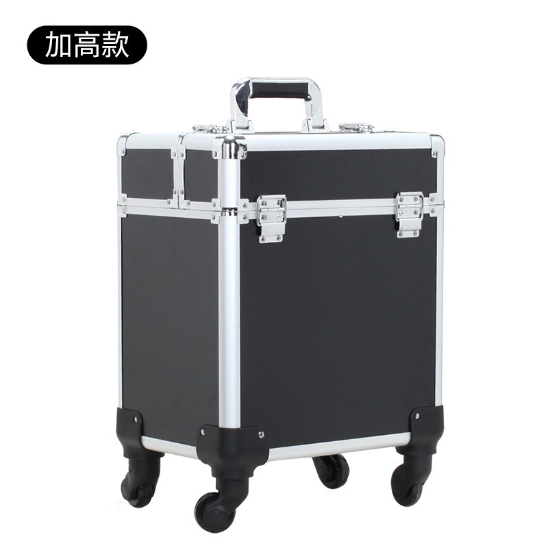 Caja de maquillaje multifuncional con espejo con lámpara portátil de gran capacidad caja de herramientas de maquillaje caja de almacenamiento de manicuras de mercado nocturno