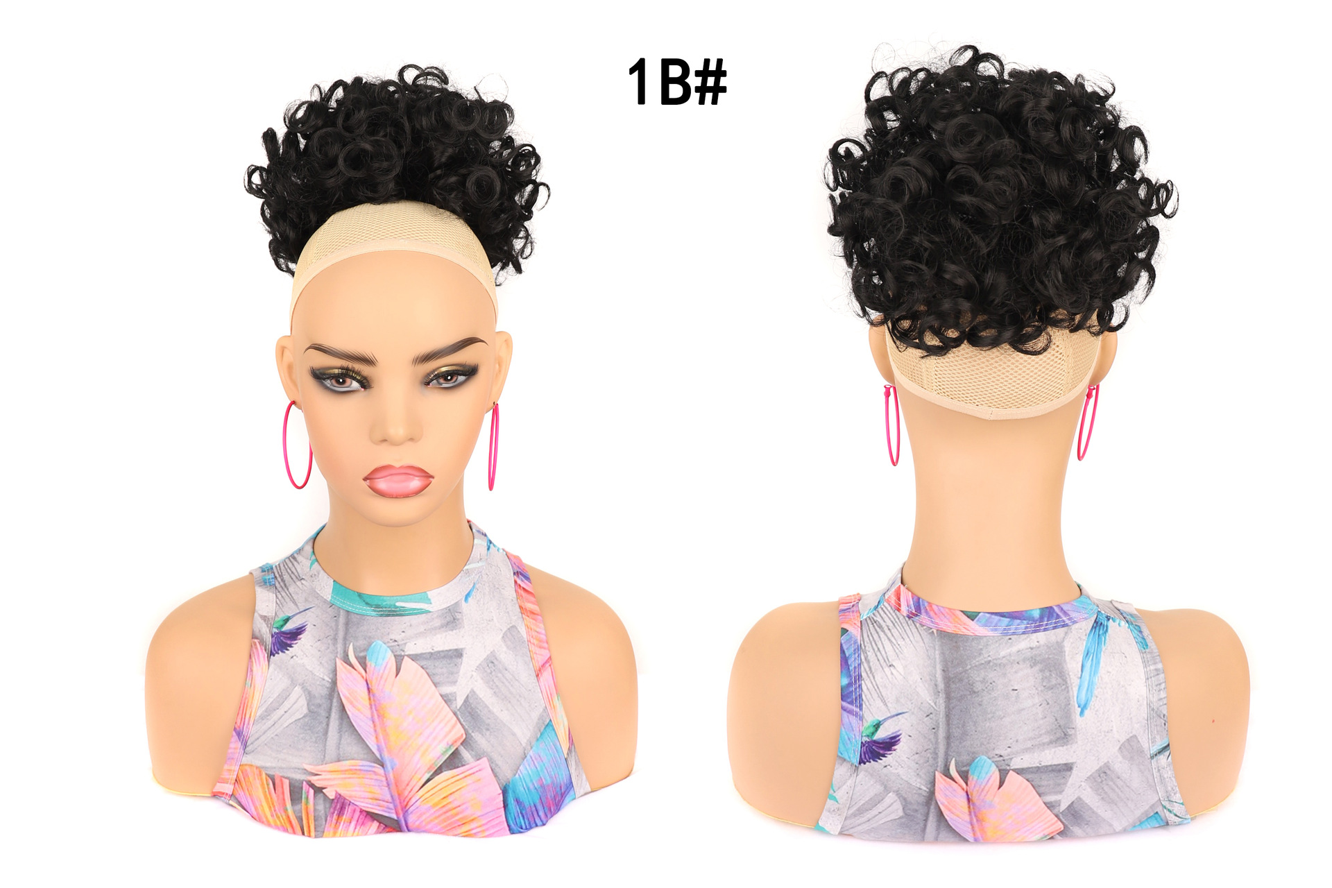 Synthetic hair bag messy hair wig elastic drawstring loose wave large curly bun_voghion.com