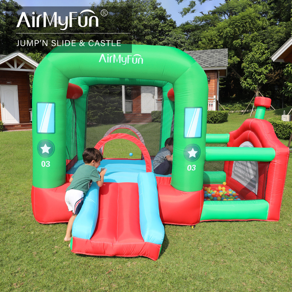AMF | Castillo inflable para niños pequeño trampolín para el hogar castillo inflable tobogán para niños Castillo