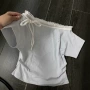 夏季新款条纹短袖衣领
