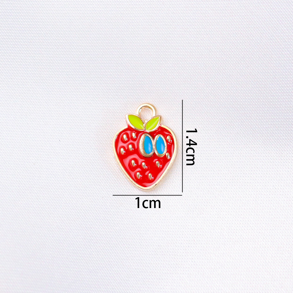 Colgante de frutas de aleación con gota de aceite, DIY pulseras y pendientes