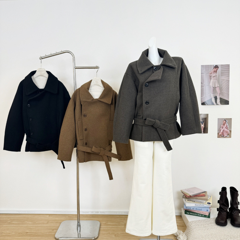 Ranwear's Annual Blockbuster Kim Min-Hee Lemair* Same Style Lapel 60% Sheep Wool Woolen Outwear Jacket