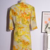 Желтая летняя длинная юбка, платье, французский стиль