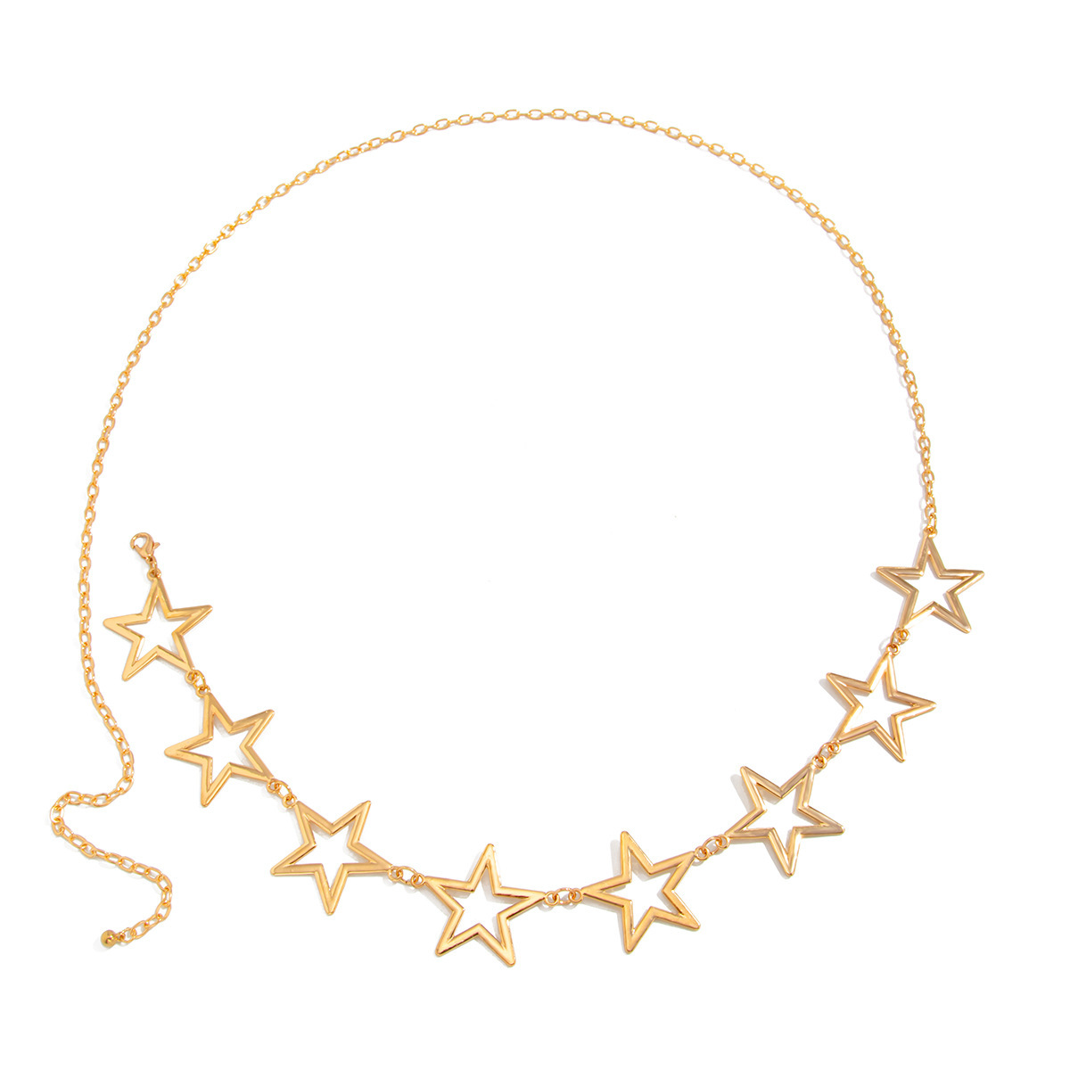 Cadena de cintura para mujer con pentagrama de metal estilo playa_voghion.com