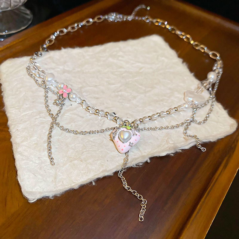 Dulce fresco caliente chica diamante incrustado amor Mang estrella collar moda creativa diseño sentido clavícula cadena frío estilo COLLAR COLGANTE Collar para las mujeres