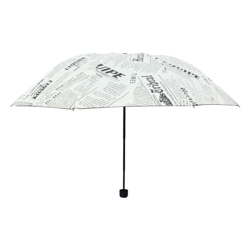 Paraguas de Sol de periódico completamente automático paraguas de protección solar de pegamento negro lluvia paraguas de doble uso paraguas plegable tres hombres y mujeres paraguas fabricante