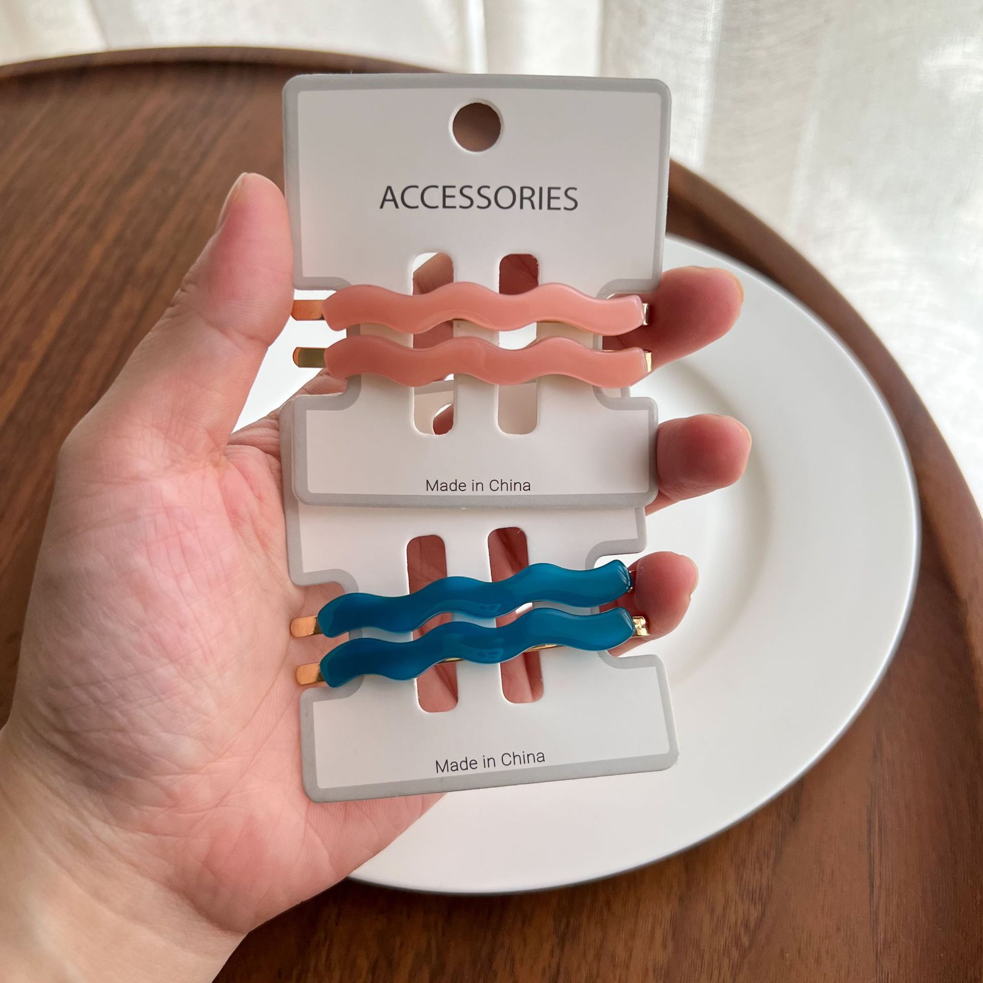 2PC Bunte Metall Acetat Haar Clips Verschiedene Vintage Haarnadel Grips für Mädchen Frauen Kinder Childs Krabben Haar Zubehör – Detail 13