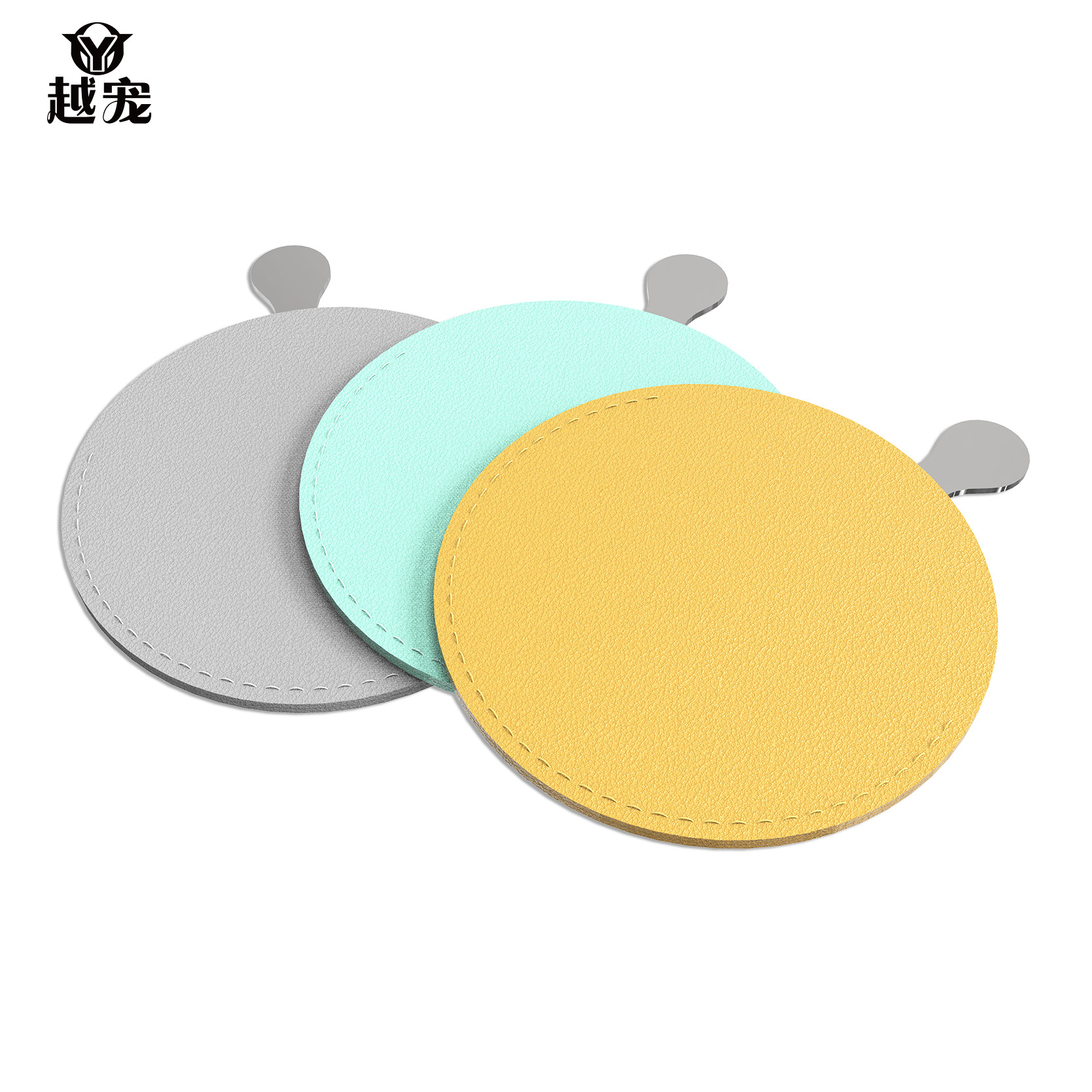 Fábrica en stock espejo cosmético al por mayor espejo de maquillaje portátil extraíble redondo espejo de acero inoxidable regalo pequeño espejo