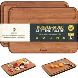 竹制砧板三件套家用复古厨房切菜板碳化菜板蔬菜水果案板竹制砧板