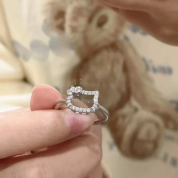 Kuaishou KT cat ring girl cartoon soft girl ring girlfriends simple gift for girlfriend