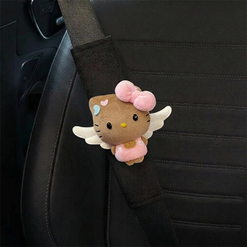 Car seatbelt shoulder pad cartoon KT cute universal seatbelt protector for men and women couples anti-strangling car protective cover