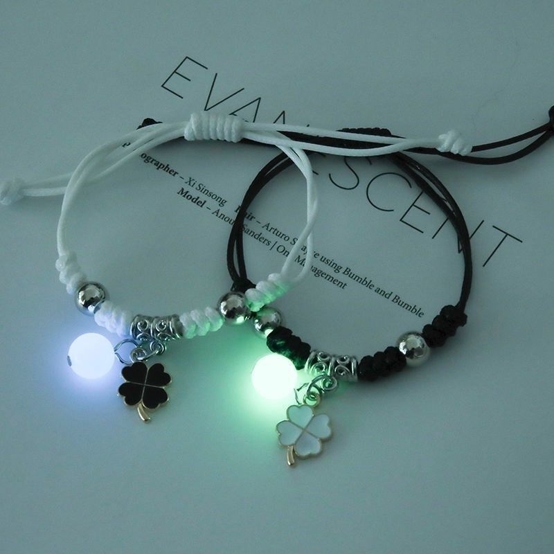 Luminous Bracelet Female Student Two-Person Best Friend Three-Person Friendship Korean Style Fashion Luminous Bracelet for Lovers