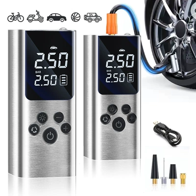 Hava nasosu Supply Car Inflator Pump - a6-2-silver-74v-wireless-lcd-charging-model