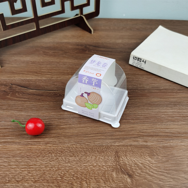 Rollo suizo Taro roll Menglong roll RAW latte desechable hornear arco caja Caja de embalaje de rollo de pastel de celebridad de Internet