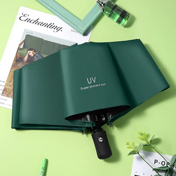 8-Bone Automatic Sun Umbrella, Fully Automatic Anti-Uv Folding Umbrella, Promotional Umbrella with Logo Printing