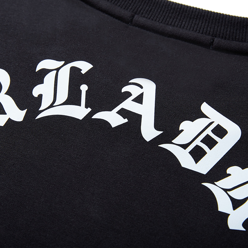 Men's Clothing Fashion brand plus size men's clothing autumn letter personalized printing bottom men's plus size loose sweatshirt_voghion.com