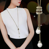 Sweater, advanced long necklace, demi-season fashionable universal accessory with tassels, pendant, Korean style, wholesale, high-quality style