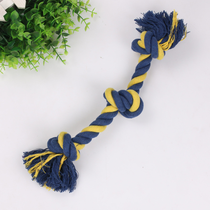 Amazon para juguetes de mascotas, juguetes de cuerda de algodón, perros de mascotas, dientes de molienda, juguetes resistentes a la mordida, en stock al por mayor.