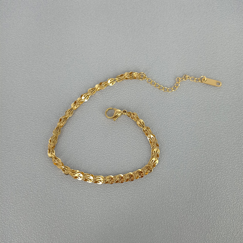 18K oro Titanium acero pulsera completa Phoenix cola simple de las mujeres color oro moda clásico regalo vacaciones para novia Accesorios