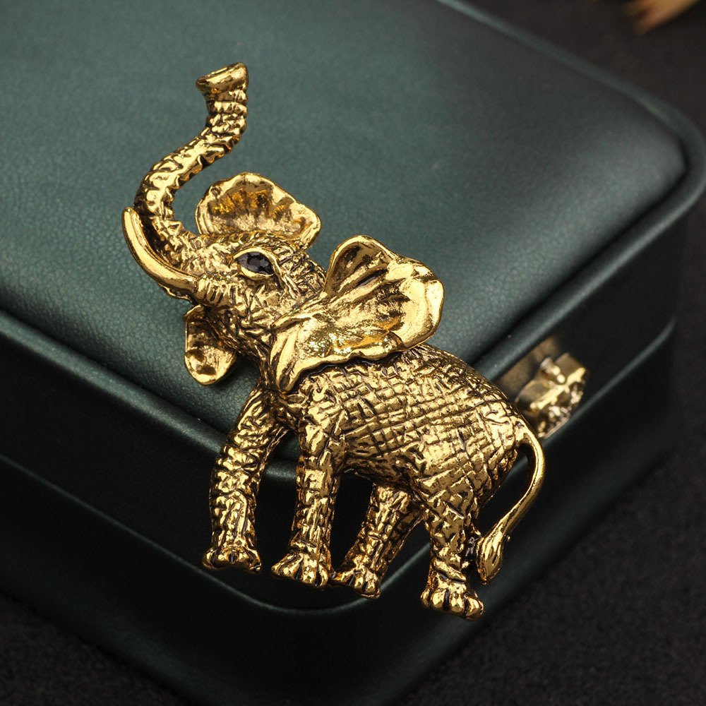 Elephant Pattern Retro Simple Style Pin Elephant Zinc Alloy Plating Unisex Brooches