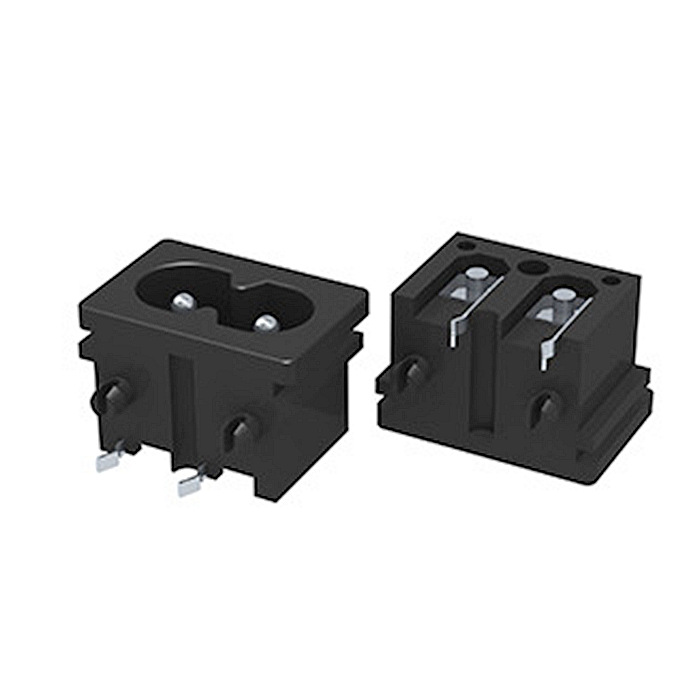 供应DB-14D电源插座、八字插座 8字插座、接PCB板 八字插座