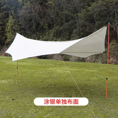 Octagonal Canopy Original Wolf Outdoor Exquisite Camping Portable Butterfly-shaped Oversized Black Rubber Thickened Rainproof Sunscreen Awning (Çadırlar) - octagonal-canopy-separate-cloth-5-8-people