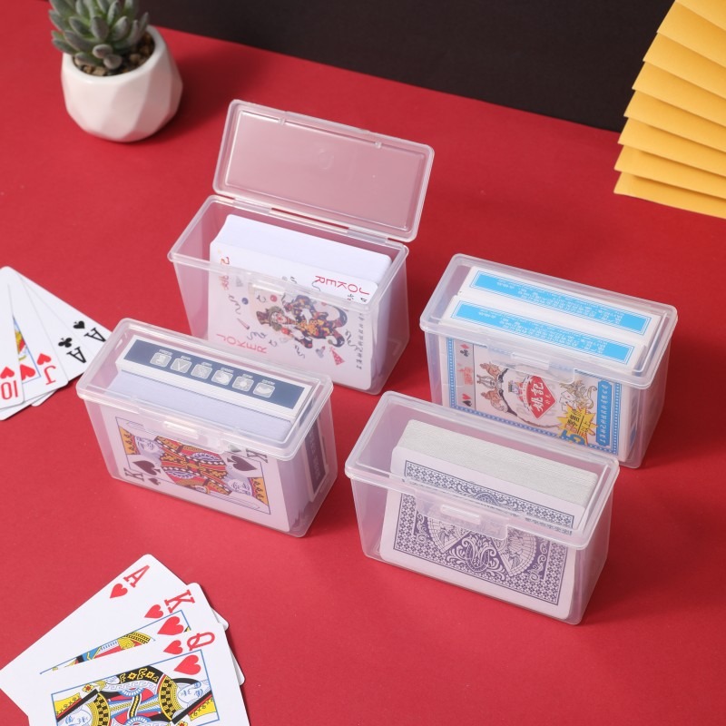 撲克牌奧特曼遊戲卡收納盒透明塑料盒證件卡片練習牌名片整理盒子 4