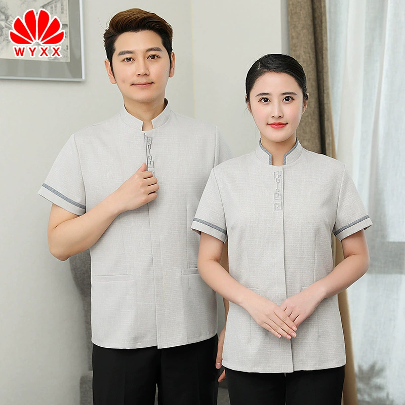 Чистка одежды с коротким рукавом женская гостиничный номер уборщик Рабочая форма с длинным рукавом собственность тетя ПА Спецодежда Мужской