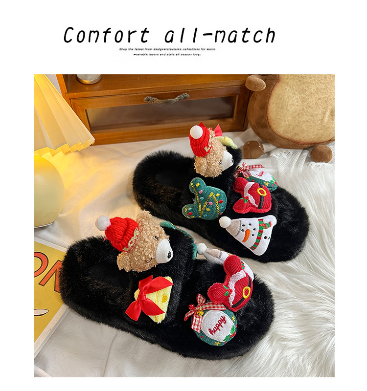 Pantofole da donna comode e antiscivolo per la camera da letto autunnale regolabili in pile di peluche da donna_voghion.com