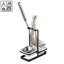 潮汕牛肉火锅勺架子拖多功能公筷公勺支架汤漏勺套装不锈钢垒德株