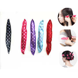 20个装 可爱波点卷发器兔耳朵睡眠发卷海绵柔软梨花头 发饰批发