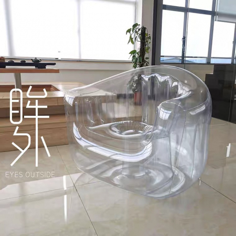 创意艺术女皇透明网红ins风沙发欧式厂家直销单人椅充气摄影道具|undefined