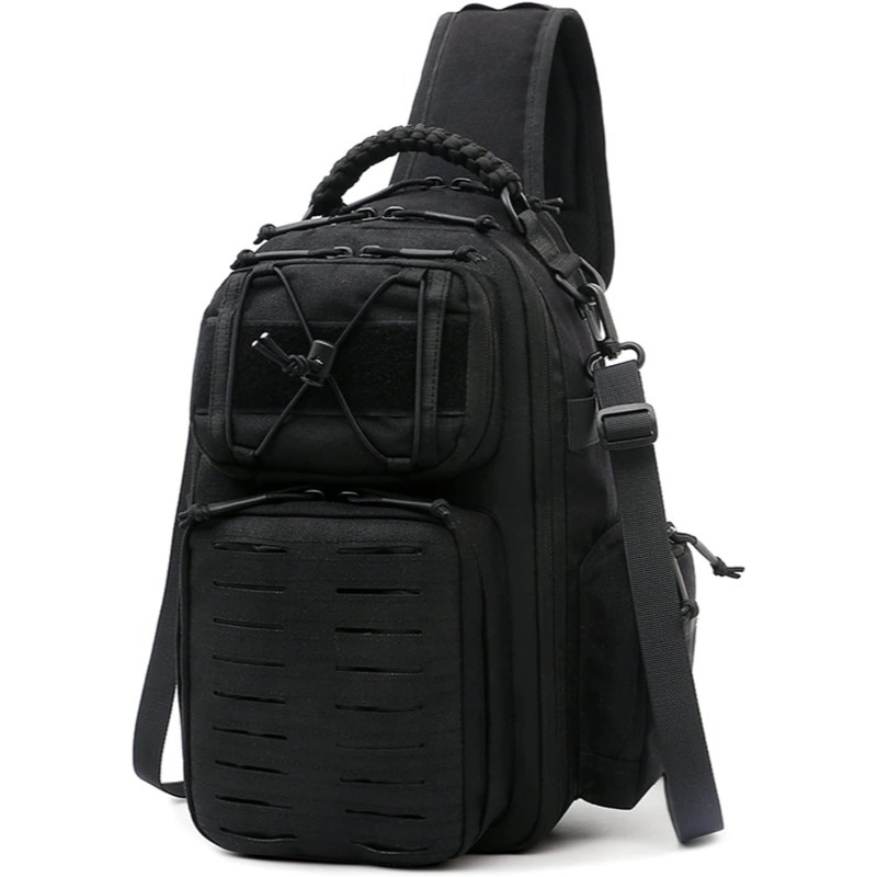 Bolso de pecho bandolera de ciclismo de deportes al aire libre personalizado Bolso de pecho táctico de camuflaje para fanáticos militares para hombres Bolso de hombro casual impermeable