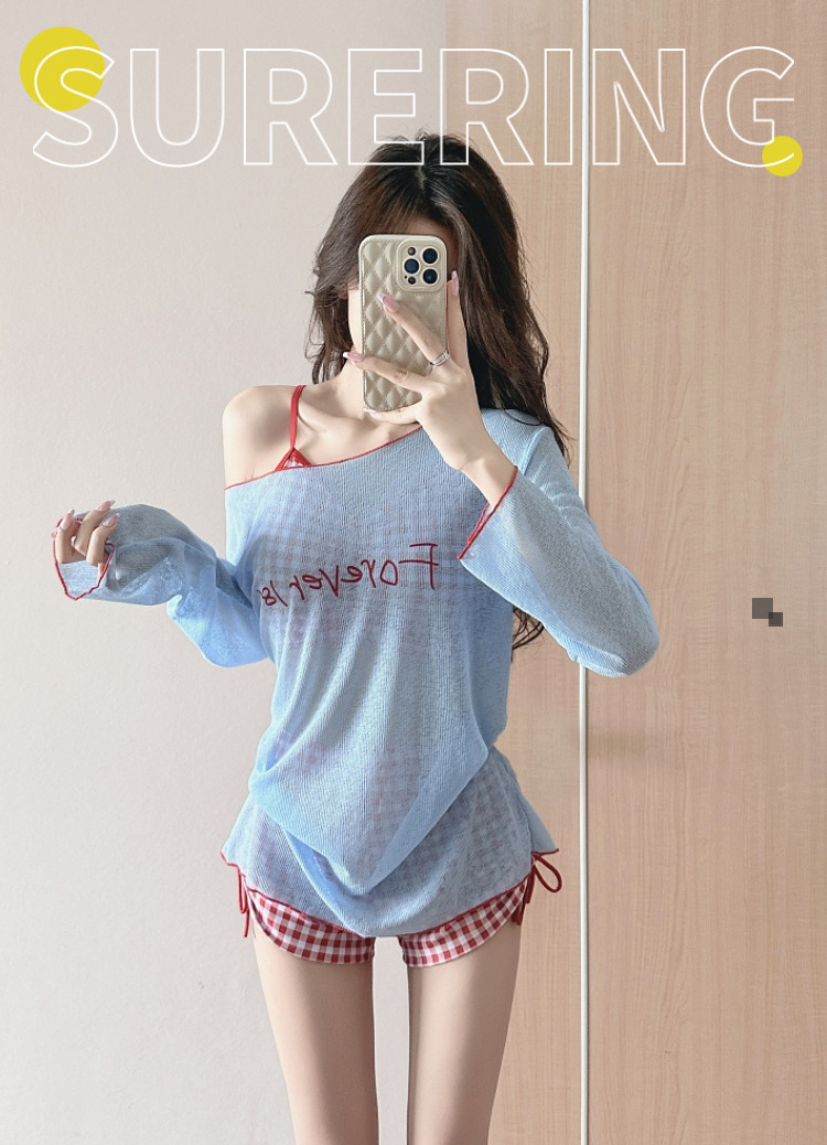 GraceChic GraceChic Two-Piece Swimsuit Women Plus Size Long Sleeve High-End Conservative Style For Curvy Girls Covering Flaws Stunning_ecoleips.com