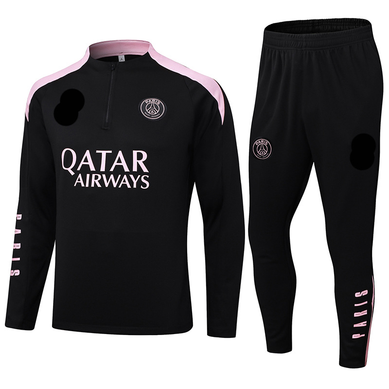 Uniformes de fútbol de otoño e invierno de Paris Messi Mbappe, uniformes de entrenamiento rojos y negros de Liverpool Barcelona, versión jugador Bol.