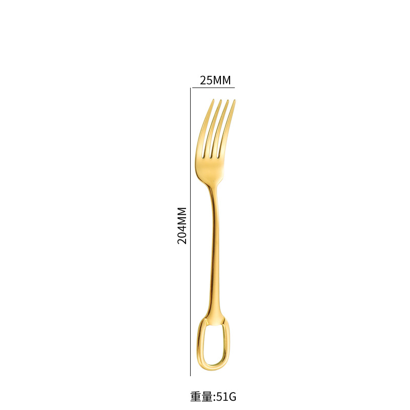 304 cubiertos de acero inoxidable cuchillo y tenedor cucharas de bucle creativo cuchillo y tenedor de filete occidental cucharas de postre set de tenedor