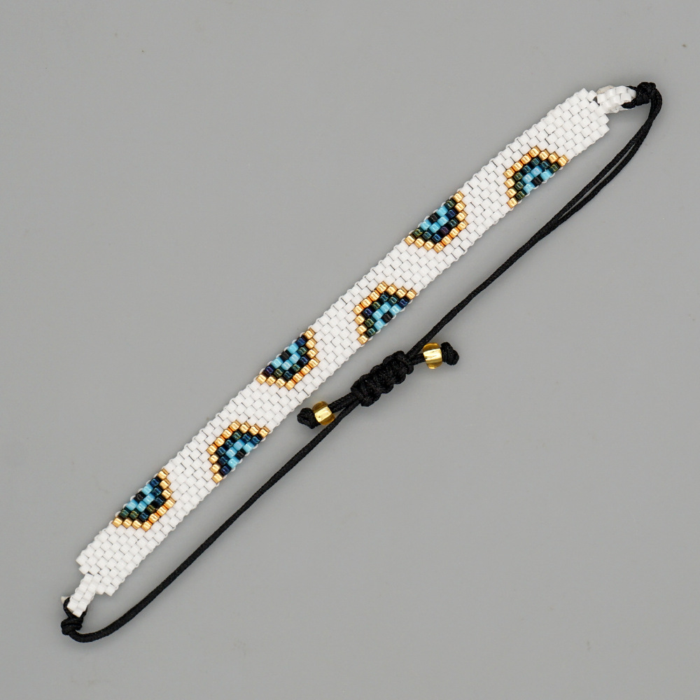 Pulsera De Cuentas Miyuki De Ojos Azules Bohemios display picture 6