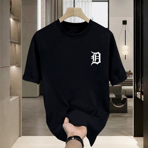 2025 Casual High-End Men's Short-Sleeve T-Shirt Summer Pure Cotton T-Shirt Streetwear Versatile Top T